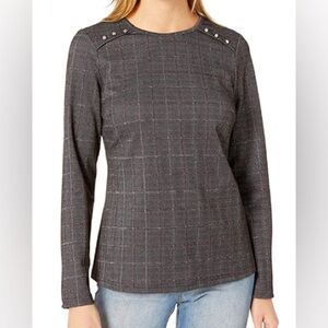 Nanette Lepore Womens Long Sleeve Pull on Double Knit Crew Neck Tunic Size XS
